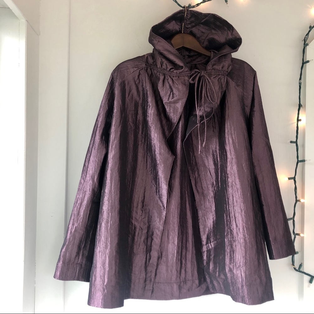 🏳️‍🌈ALMOST LIKE NEW-Iridescent Plum Swing Jacket